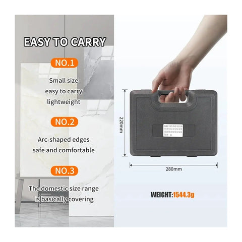 Premium Diamond Coated Hole Saw Bits Set For Drilling Tile Glass Marble Granite And Stone With Cup Shape Design That Provides Smooth Clean Holes Without Chipping Or Cracking While Matching Your Standard Handheld Power Drill For Super Easy Home. black carry case 280mm x 220mm, 1544.3g