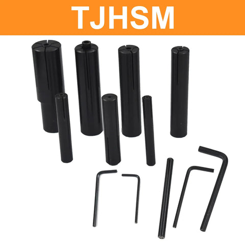 8 Piece Expanding Arbors Set For Lathe And Milling Machines One Quarter Inch To One And One Quarter Inch Capacity Mandrels Built To Last With A Workhorse Grip For Ring Mandrel Work And Smooth Tight Fits, black metal arbors and hex keys