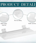 Heavy Duty Metal Slatwall Shelves Set White Ten By Four Point Three Inch Six Pack Slat Wall Display Shelves For Retail Shops