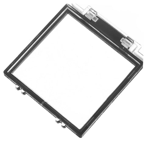 Push Button Safety Cover 2 Pack Sturdy Plastic Protection Cap for Computer clear plastic cover angled view