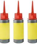 Dust-Free Graphite Powder Lubricant 60ml Pack of 3 for Cars and Locks, long-lasting dry graphite in yellow bottles with red nozzles.