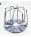 Rock Solid Fire Sprinkler Head Guard With Heavy Gauge Stainless Steel Protective Cage view from the side, designed for ½ and ¾ inch NPT fittings.