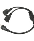 Heavy Duty Three Pin To Two Outlet Power Extension Cord With Hella Roomy Flexible Spacing Perfect For Bulky Adapters And Large Chargers, Y splitter design.