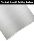 Close-up of a Rugged 6061 Aluminum Alloy Sheet Plate 11.8 By 11.8 Inch Flat Plate Half Inch Thick With Protective Film for industrial use.