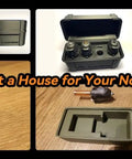 Nozzle Assembly For Adventurer 5M 3D Printer Quick-Release 0.8mm Nozzle High Temp 280C in a custom storage box on wooden surface