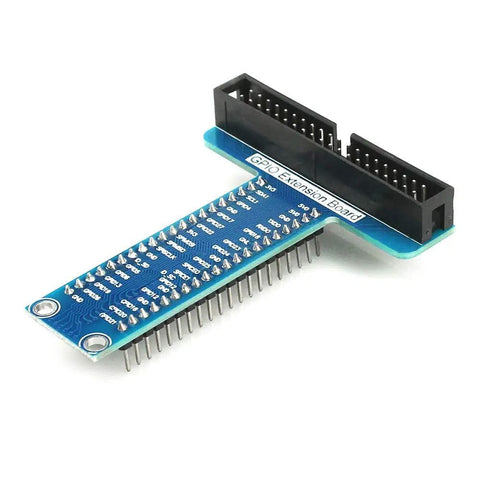 T-type GPIO expansion board from Raspberry Pi GPIO Breakout Starter Kit With 830 Tie Point Solderless Breadboard, 40pin Rainbow Ribbon Cable, And 65 Jumper Wires For Raspberry Pi 4B 3B+ 3B 2B B+