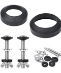 toilet repair bolt and gasket kit with stainless steel bolts and rubber gaskets for leakproof DIY installation