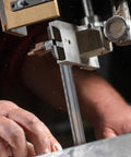Person using Three Piece 93-1/2 Inch Wood Bandsaw Blades Set For Fourteen Inch Saws Includes Half Inch 6TPI Blade in workshop