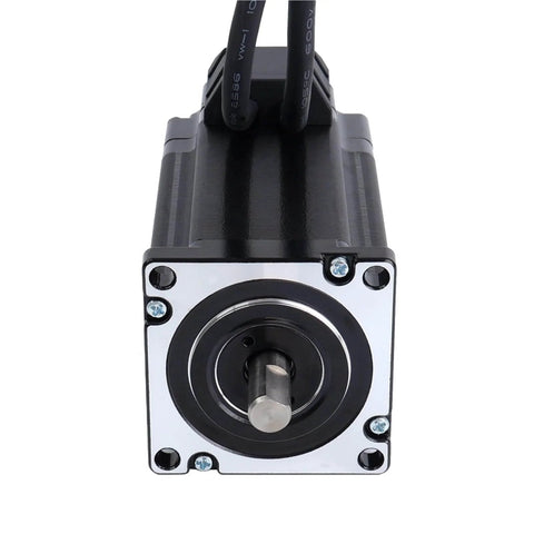 Front view of Beefy Closed Loop Stepper Motor 4.0Nm Servo Encoder 1000PPR 4000CPR with 10mm shaft, 5A, 2 phase for CNC machines.
