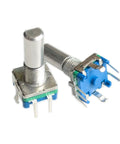 Blue EC11 Rotary Encoder With Switch 5 Pin 20mm Handle 5 Pack Code Switch Potentiometer Audio Digital Potentiometer