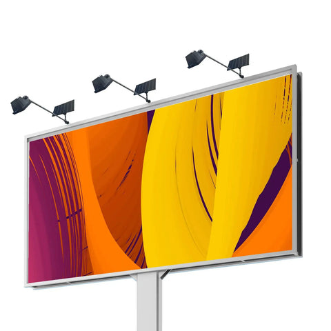 Solar Billboard Light For Business Signs Aluminum Outdoor Sign Lighting With 60 LED Super Bright Illumination 12W Solar Panel 12000mAh