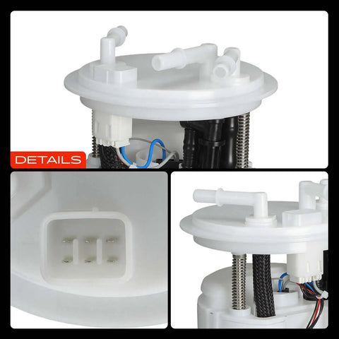 Rock Solid Electric Fuel Pump Module Assembly For Subaru Legacy 2005 2.5L H4 with fuel sending unit viewed from top with detail.