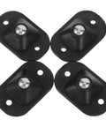 Set of 4pcs Small Furniture Adhesive Swivel Caster Wheels featuring black plastic design with smooth rolling ball bearings.
