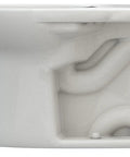 Side view of Elongated Universal Height Toilet Bowl With Tornado Flush, Cefiontect Glaze, Bone Finish, Comfortable Height, Powerful Flushing Action For Less Frequent Cleaning, Smooth Surface Keeps Waste From Sticking, No Fuss Cleanup Upgrade.