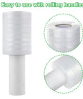 Snag This Gotta Have 6 Roll Stretch Wrap Film Set With Premium 80 Gauge Cling Plastic Measuring 4 Inches By 1000 Feet designed for easy use with rolling handles.