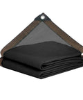 6x6.5 Ft Shade Cloth 50 Percent Sun Blocking Mesh With Grommets For Garden Patio Greenhouse Outdoor Plants Chicken Coop Black Breathable HDPE
