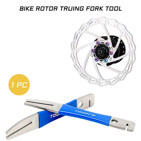 Bike Disc Rotor Truing Fork Tool Wrench for MTB Mountain and Road Bicycles with heat-treated steel and dual slot depths