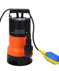 Heavy Hitter Submersible Sump Pump With Auto Float Switch And Pure Copper Motor 1000 Watt features orange plastic body and float switch.