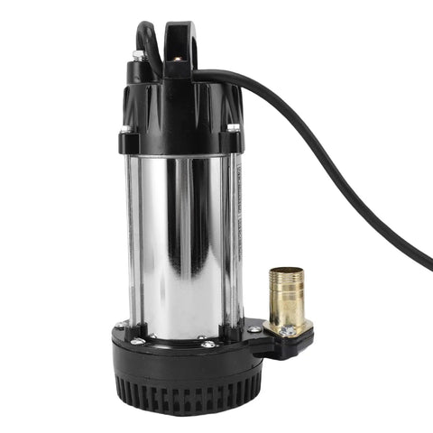 Tough Workhorse Stainless Steel Submersible Sump Pump With 300W DC 12V Motor And Long Cord for efficient water movement tasks.