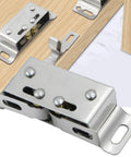 Heavy Duty Stainless Steel Cabinet Latch With Double Rollers, Magnetic Closet Catch For Kitchen Cupboard, RV Motorhome Caravan Boat