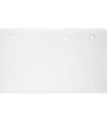 Blank Four Gang Device Wall Plate Cover For Outlets And Switches, Ultra Durable Polycarbonate Thermoplastic, Unbreakable Shield, White