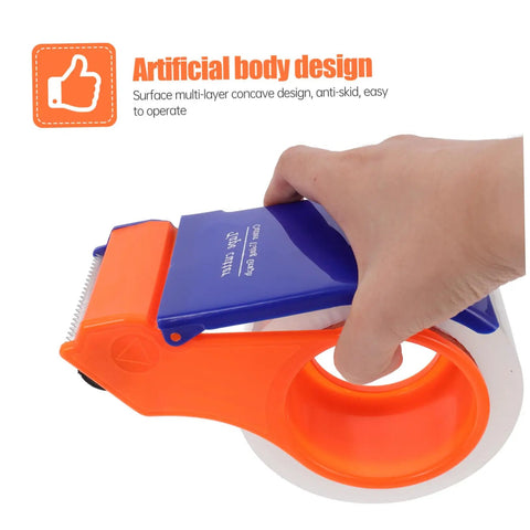 Doitool 3 Pack Nonslip Tape Cutting Machines For Food Bags Reusable Carton Sealers Easy To Use, heavy duty cutter in hand.