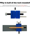 Image showing the Precision Honing Guide Sharpening Jig For Chisels And Planer Blades Fixed Angle Knife Sharpener with a chisel clamped in place.
