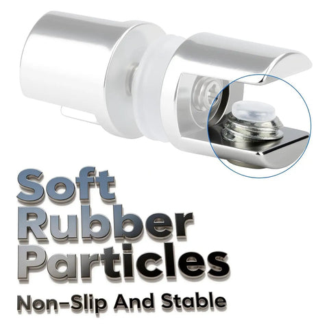 5 Pack Glass Clamps For 5 To 10mm Thick Glass Durable Rustproof Bidirectional Mounts showing non-slip soft rubber particles detail