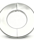 Top Shelf 2 Pack Stainless Steel Split Flange Collar 4 Inch Decorative Wall Pipe Cover Self Adhesive Escutcheon Plate, shiny smooth design.