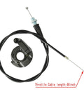 Throttle Cable Kit With Twist Throttle Hand Right Brake Lever And Left Handle For XR80 XR100 CRF70 CRF80 CRF100 Pit Dirt Bikes Baja Mini Bike 196cc 200cc 5.5hp 6.5hp 48 Inch featuring 48 inch black cable and twist throttle mechanism.