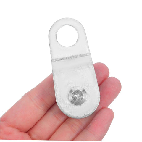 12 Pack Swivel Rope Pulleys For 6mm Rope Aluminum Coated Zinc Cable Roller With Smooth Bearing System Low Friction Durable Lightweight Pulleys For Outdoor Adventures And Home DIY Projects Go To Gear, close-up metal pulley