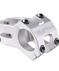 Beefy Aluminum Bike Stem 25.4mm or 31.8mm handlebar fit, CNC machined 6061 aluminum, anodized silver, mountain road BMX use