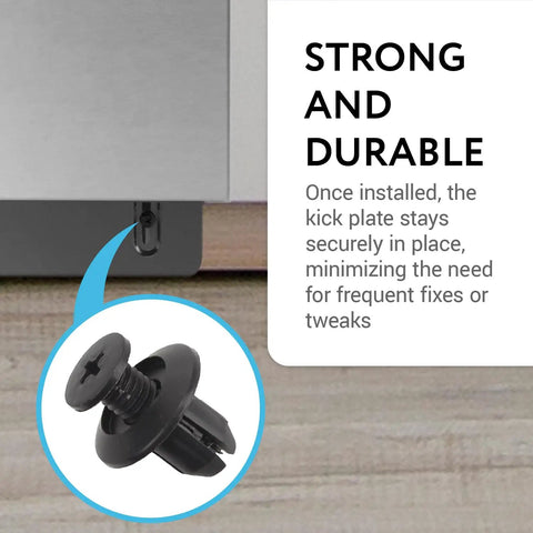 Dishwasher Kick Plate Clips Black D Shape One Size Universal Fit No Fuss Easy Install Fits Kenmore KitchenAid Whirlpool Dishwashers