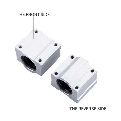Pro Grade Linear Rolling Bearings Two Pack SCS20LUU SCS6UU SCS16LUU SCS20UU Ideal for CNC Parts and 3D Printer Upgrades High Precision Rock Solid Linear Guides for Precision Machine Tools, front and reverse side