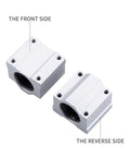 4 Pcs Linear Bearing Sliders SCS8UU With LM8UU Bushings For CNC Parts And 3D Printer Builds Industrial Grade High Precision Linear Guides Smooth Low Friction Travel For Precision Machine Tools, front and reverse side