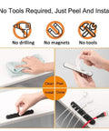 Installation steps of Self Adhesive Cable Clip Organizer Set For Desk, Car, Nightstand And Office Silicone Cord Holders