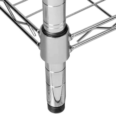 Built Tough Chrome Wire Shelving Rack 36 By 42 Inches Heavy Duty Steel Storage Shelves NSF Certified Adjustable Unit For Kitchen Pantry Garage Shop Or Commercial Space 2 Pack Rock Solid Setup