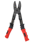 Ergonomic Wire Terminal Crimping Tool and Wire Stripper for Insulated Terminals M5 M4 M3.5 M3.0 M2.6 with ergonomic red grips