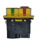 Front view of Four Pin On Off Electromagnetic Switch For Electric Power Tools Saw Drill Grinder Cutting Machine Tool Equipment 120 Volt 16 Amp