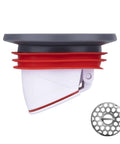 Side view of 2 Inch Shower And Floor Drain Seal With Magnetic Backflow Prevention Core Hair Catcher And Automatic Odor Blocking Check Valve