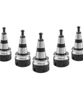 CNC Router Balance Collet Set, 5 Piece High Precision Chucks, with 1 to 20mm Clamping Range and 40Cr Steel Tool Holders