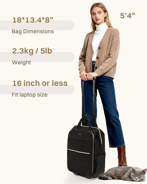 Puffer Backpack On Wheels For Women