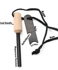4 Pack Five Sixteenth Inch Ferro Rod Fire Starters With Wood Handles And Multi Tool Striker For Camping Hiking Survival Outdoor