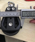 Port Side Sail Pulley Lifting Wheel For Sailboat Rope Rigging With U Groove Bearing Beefy Plastic Pulley measured 59mm