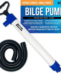 Portable Handheld Bilge Pump With 39 Inch Hose For Boats Kayaks And Dinghies No Fuss 20 GPM Water Siphon Bailer marine grade.