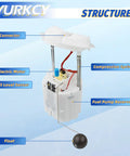 Straight Up Direct Swap Electric Fuel Pump Module Assembly for 2005 through 2015 Chrysler 300 and Dodge Magnum showing internal components.