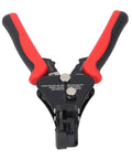 Heavy Duty Automatic Wire Stripper Cutter Crimping Tool 3 In 1 Adjustable For 10 To 22 Awg Electrical Wiring with red rubber grips.