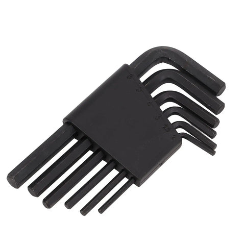 Solid Xixian 6 Pack L Shape Hex Key Wrench Set Made From Tough Carbon Steel For Ycle Fix Ups, 2mm to 6mm in holder