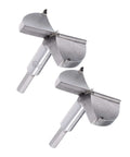 Forstner drill bits set, 75mm & 85mm, tungsten carbide, gray metal; two bits