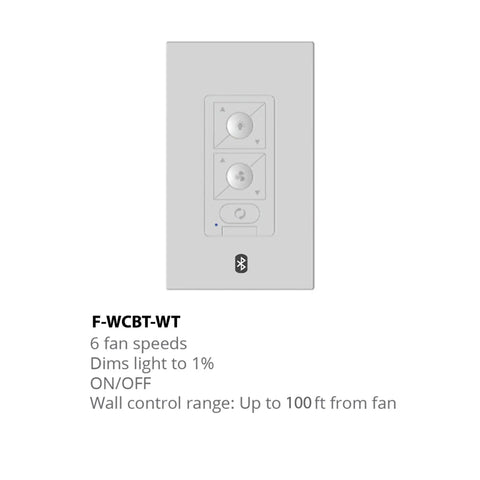 6 Speed Ceiling Fan Wall Control Bluetooth Hardwired With Single Pole Wall Plate For Smart Fans Only Plug And Play Install